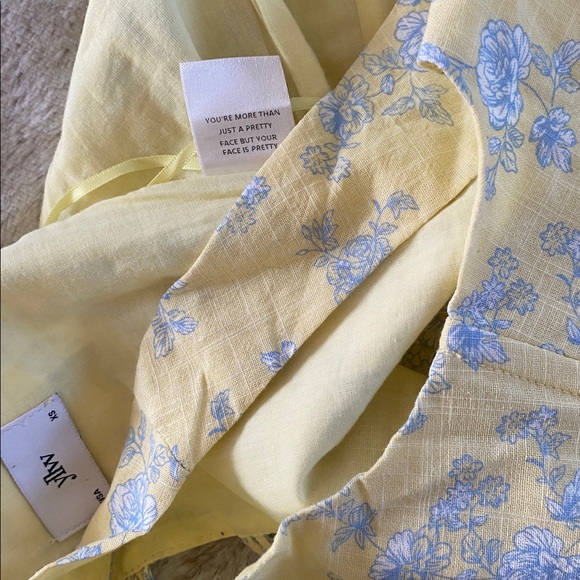 YLLW THE LABEL ANDIE LINEN CORSET TOP IN BUTTER TOILE FLORAL - Picture 12 of 12